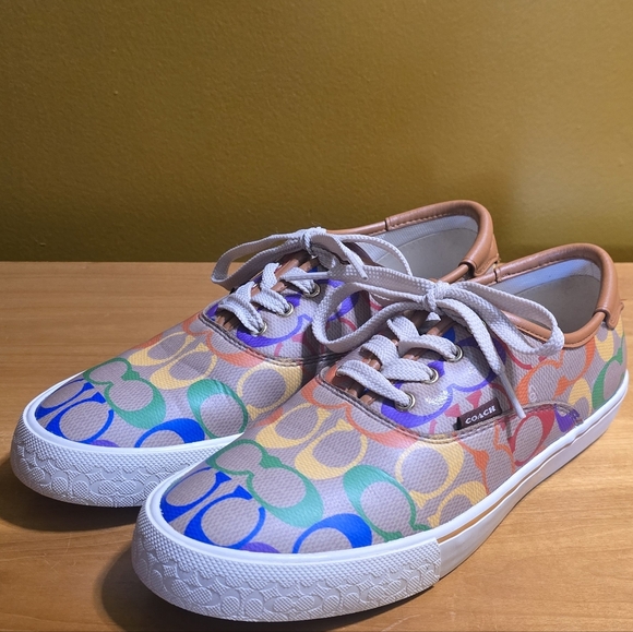 Coach Shoes - Coach City Sole Pride Multicolored Rainbow Sneakers Skate Shoes 7.5-8